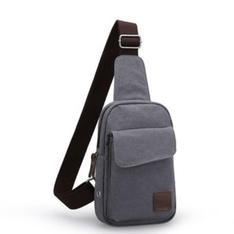 Men's Corset Sports Backpack Casual Canvas Shoulder Bag Waist Bag Male Bag Student Messenger Bag - intl