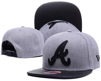Women's Snapback Caps Atlanta Braves MLB Fashion Men's Baseball Sports Hats Summer Girls Cotton Hip Hop Bboy Outdoor Grey - intl
