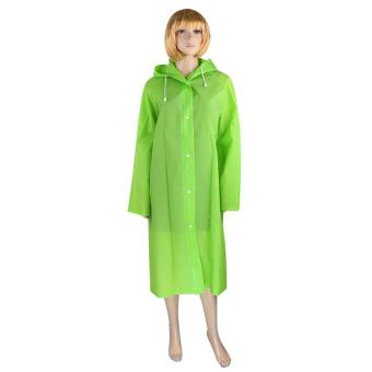 JNTworld Women Translucent Raincoat Rainwear Hooded Rain Jacket Rain Coat(Green) - intl