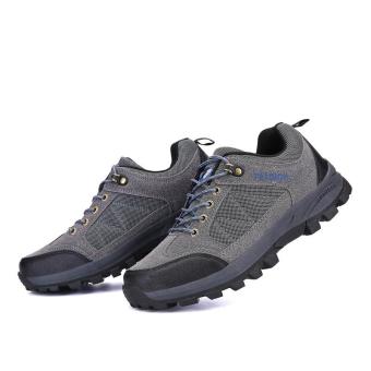 Men Hiking Shoes Outdoor Men's Mountain Climbing Boots Lovers Hiking Shes,Gray - intl