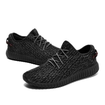 2017 Couple Mesh Sneakers Fashion Sport Men Shoes Breathable Air Mesh High Hop Slip on Casual Men/Women Trainers Breathable Comfortable Shoes(black) - intl