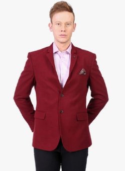 BestBlazer Maroon casual blazer ( Merah )