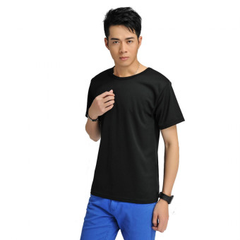 Mesh Baju Olahraga Pria O Neck Size - 85301 / T-Shirt - Black
