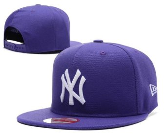 Women's Snapback Fashion MLB Men's Baseball New York Yankees Caps Hats Sports Simple Cap Beat-Boy All Code Embroidery Fashionable Purple - intl