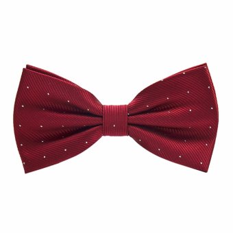 2017 New Men's Wedding Party Red Bow Tie Luxury Butterfly Cravat Silk Adjustable Business Bowties Gift Box 1011 (Red) - intl