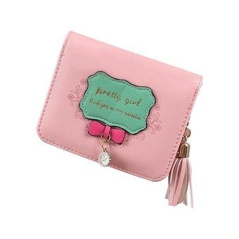 2017 Fashion Women Wallets Womens Clutch Bow Short Purse Wallet Women Card Holder Handbag Bag carteras mujer sacoche homme #25 - intl