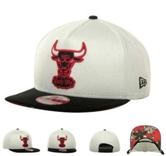 Snapback Basketball Sports Chicago Bulls Hats Men's Fashion Caps Women's NBA Bone Fashionable Unisex Cap Bboy Simple White - intl
