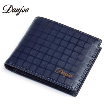DANJUE Men Wallets 100% Genuine Leather Purse Male Short Casual Design Brand Real Leather Money Pocket Men Card Holder - intl
