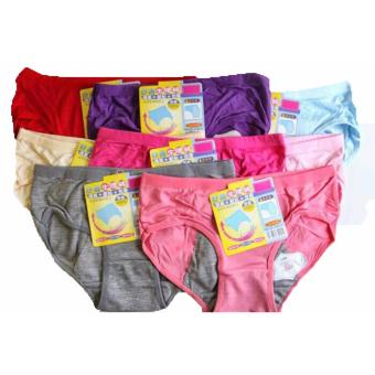 Celana Dalam Wanita Menstruasi ukuran Dewasa 1 Set (3pcs) Hitam Ungu, Grey