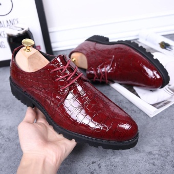 ZORO Fashion Men's Shoes, Casual Oxford Shoes For Men, High Quality Soft Men Oxford (Red) - intl