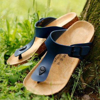 Men's Summer Beach Slippers Outdoor Causal Flip Flops Sandals Shoes Blue