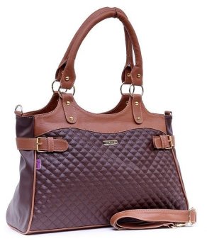 Garucci TRE 0697 Tas Hand Bag/Selempang Wanita - Sintetis - Cantik (Coklat Kombinasi)
