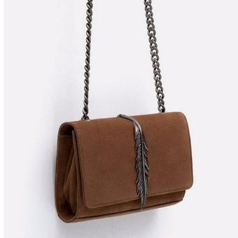 New ladies bag Ladies single shoulder bag leisure bag Fashion bags Lady Wallets Ladies leather bag brown - intl