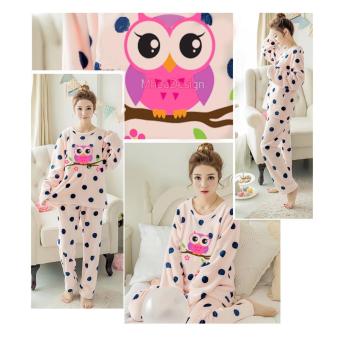 Shoppaholic Shop Baju Tidur Wanita Owl Pink