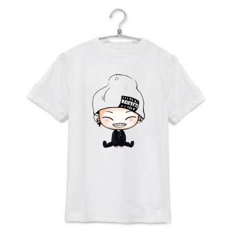ALIPOP KPOP IKON BOBBY Cartoon Album Shirts K-POP Casual Cotton Clothes Tshirt T Shirt Short Sleeve Tops T-shirt DX094 (White) - intl
