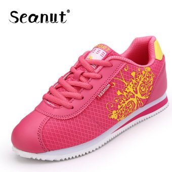 Seanut Women's Mesh Breathable Sports Casual Shoes Forrest Gump Shoes (Pink) - intl