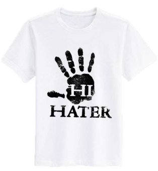 Sz Graphics T Shirt Wanita/Kaos Wanita hi hater/T Shirt Fashion Wanita - Putih
