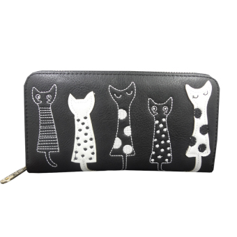 New cartoon cat Women Wallets female women purse fashion PU walletcoin purses girl Long womens clutch lady wallets - intl