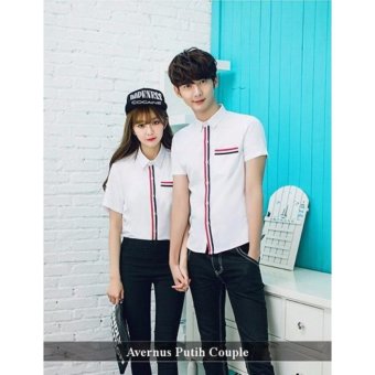 Toko Kemeja Couple - Baju Couple Online - Kemeja Couple Avernus Putih