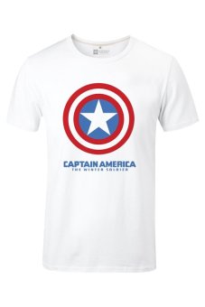 Cosplay Men's Marvel Captain America 2.0 T-shirt (White)