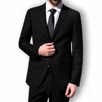 setelan jas & celana formal pria hitam elegan