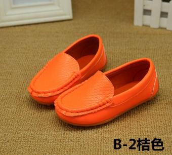 Fashion Boys and Girls Leisure Shoes Beanie Shoes Lovely Solid Princess Soft Bottom Shoes Rose Orange - intl