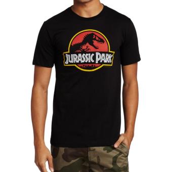 'Kisnow Men'' Jurassic Park Cotton T-shirts(Color:Black) - intl'