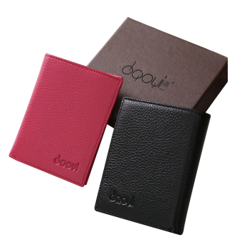 Genuine Leather Casual Short Design Card Holder Pocket Luxury Purse Valentine's Day Gift Lovely Couple Wallet (NPY-04)