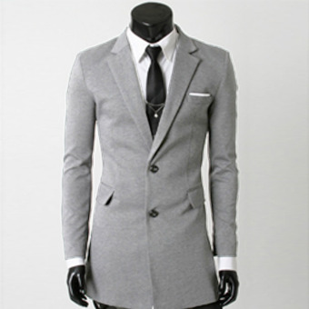 Fashion Pria - Blazer Pria New Fashion Male Light grey