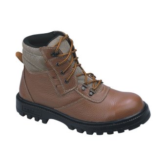 Catenzo Sepatu Boots Safety Work Pria - Cokelat