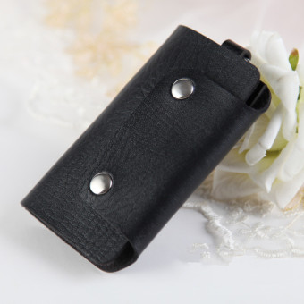 4ever 1pcs PU Mini Keys Organizer Holder Pouch Wallet Case Bag (Black) - intl