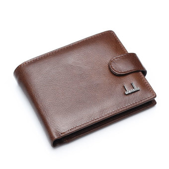Men Wallet Brand Design Cowhide Brown Color - Intl