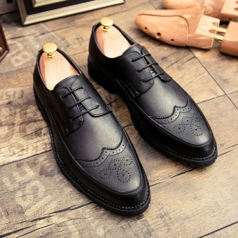 ZORO New Fashion Style Men Dress Shoes, Oxford Shoes For Men, Lace-Up Men Shoes, Casual Men Oxford (Black) - intl