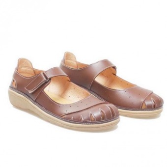 Basama Soga Flat Shoes 765 Cokelat