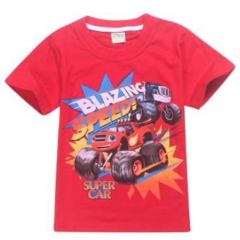 'Kisnow 2-10 Years Old Boys'' 95-135cm Body Height Cotton T-shirts(Color:as Main Pic) - intl'