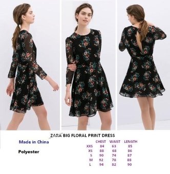 China OEM ZA Big Floral Print Dress - Factory Outlet Branded Jakarta