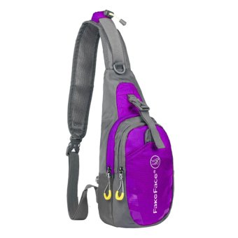 FakeFace High Grade Travel Sling Bag Chest Pack Crossbody Shoulder Messenger Unbalance Backpack for Sports GYM Hiking Camping Fishing Hunting Cycling Beach Holiday, Fits 9\" Tablet, Purple - Intl