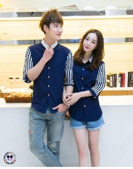 Jakarta Couple Kemeja Pasangan Salur / Couple Apparel Shirt TS
