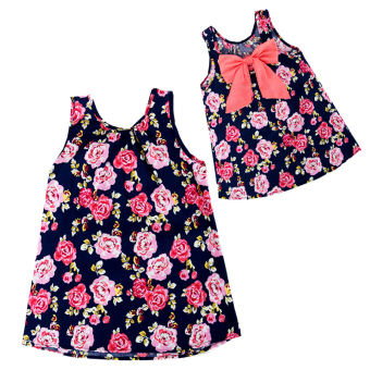 2Cool Sweet Girls T-shirt Rose Bow Korean Version Sleeveless Baby Girls Vest - intl