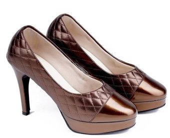 Garucci GGN 4201 Sepatu Formal High Heels Wanita - Synthetic - Modis & Gaya (Coklat)