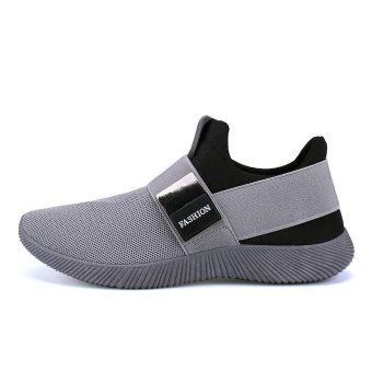 TL Men's Casual Sports Shoes, A Pedal, Breathable Mesh Mesh Shoes, Korean Version of The Trend of Soft Bottom Sets of Feet (gray) - intl
