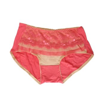 Eelic 8132 Celana Dalam Wanita, Warna Pink, Motif Renda Lace Cantik Serat Bambu