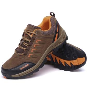 2017 Trend Brand Men and women Non-Slip Mountaineering Shoe Athletic Shoes Breathable Hiking Shoes,Brown - intl