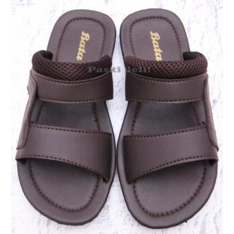 Bata Sandal Pria Keren Coklat Tua 871-4759