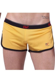 Yazilind Men's Sports Shorts (Yellow) - intl