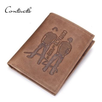 CONTACT'S Brand Design Men Wallets Fashion Famous Brand Wallet Leather Purse Short Purse Male Thin New High Quality - intl