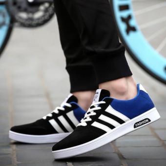 QQ The new low to help casual sports canvas shoes Blue - intl