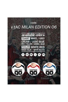 Ordinal Ac Milan Edition 06 Raglan - Putih Merah