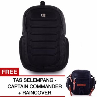 Gear Bag Aligator Backpack - Black + Raincover + FREE Captain Comander