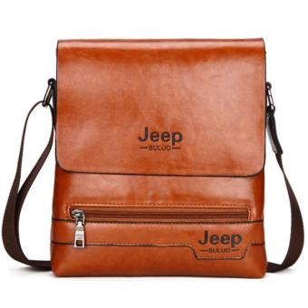 Jeep Cowhide Leather Crossbody Bag Shoulder Bag Men Tote Bag Business